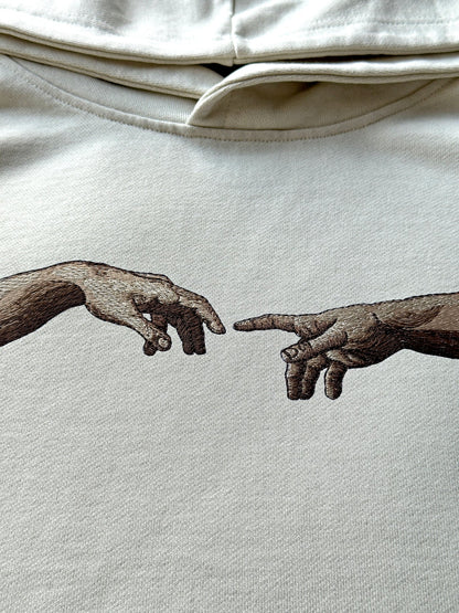 The Creation of Adam Renaissance Art Hoodie