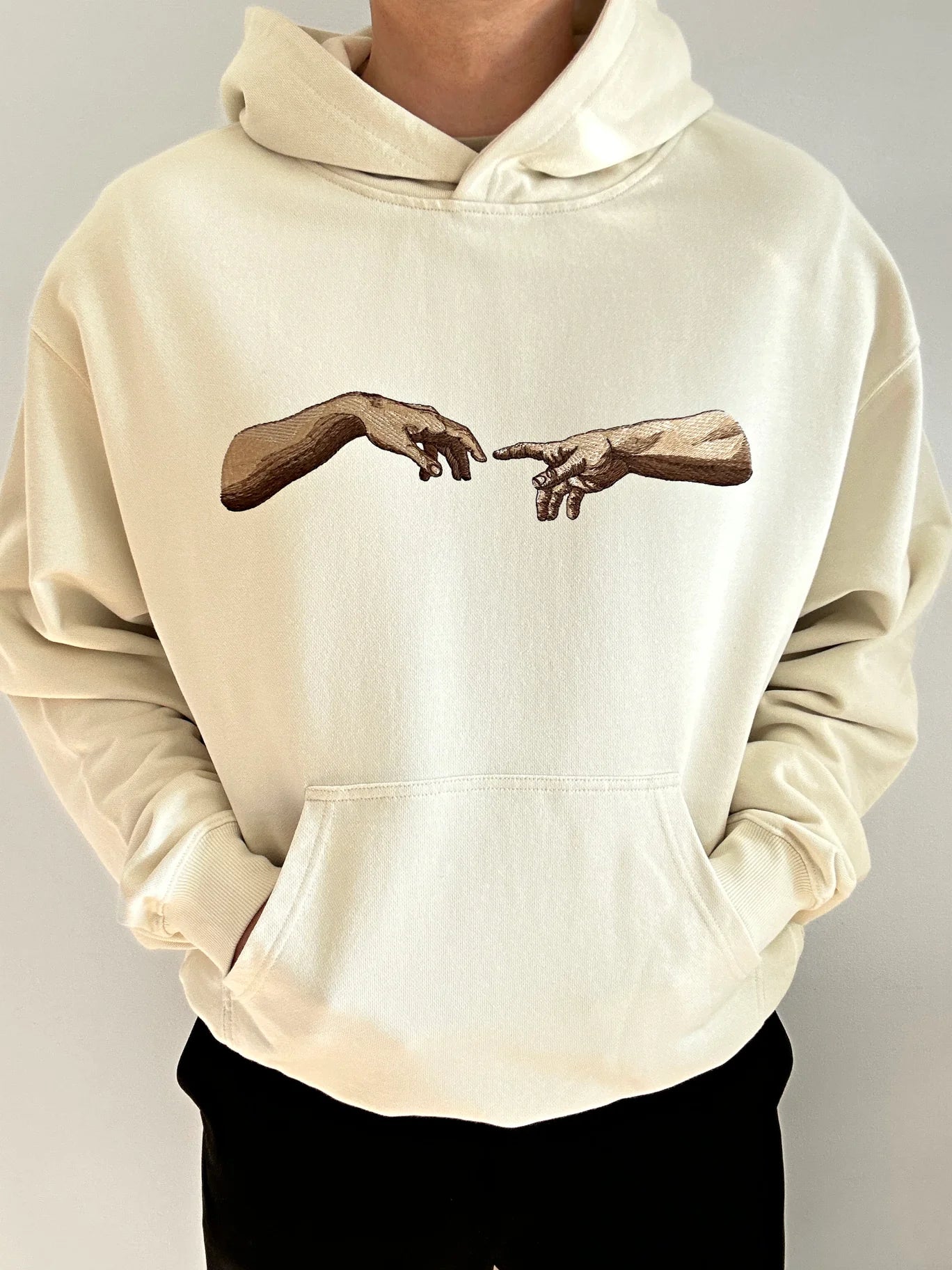 The Creation of Adam Renaissance Art Hoodie