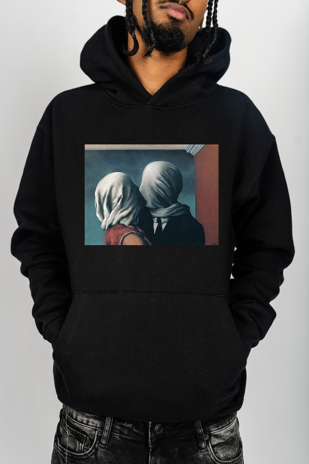 The Lovers Rene Magritte Renaissance Hoodie